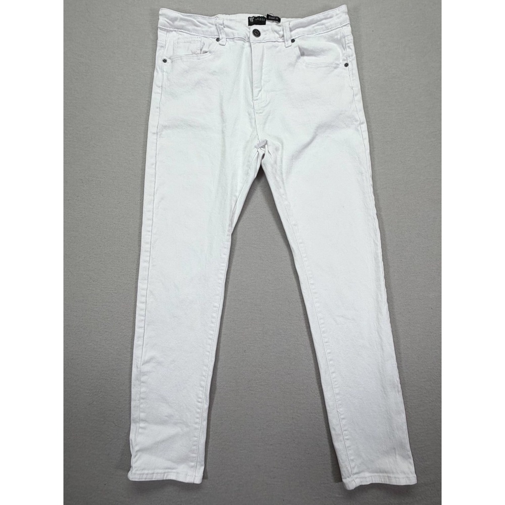 Waimea Mens Jeans Skinny Fit White Stretch Denim 36x32
